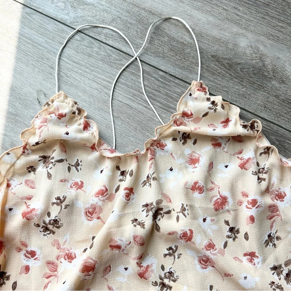 NWT A Shappe Apparel Floral Ivory Ruffles Night Dress Beach Dress - Picture 5 of 12